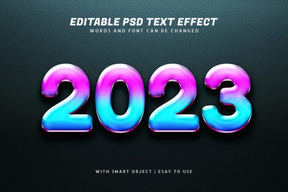 2023 with Colorful 3d Style Text Effect: A Creative Tool for Modern Designers