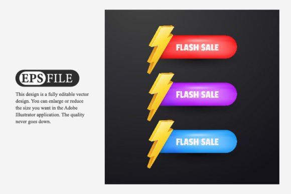 3D Flash Sales Label Ribbon for Product