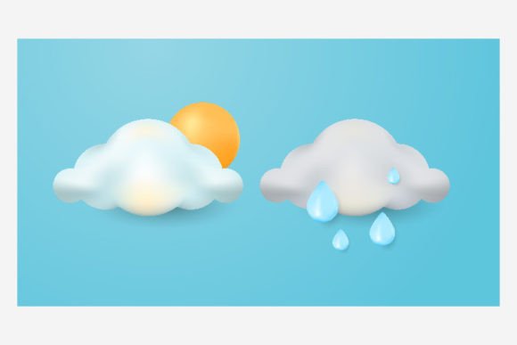 3D Realistic Cloudy and Sunny Cloud Design for Creative Projects