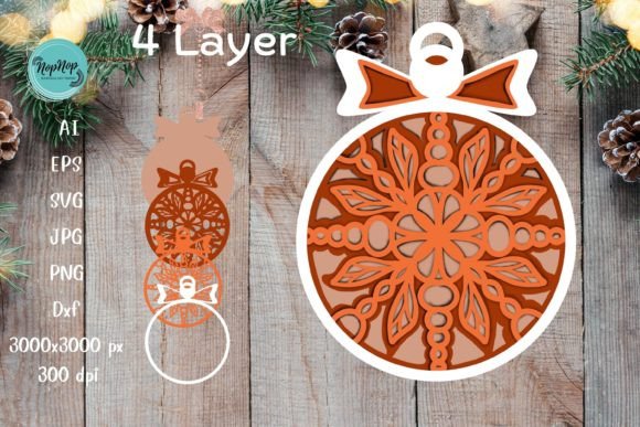 3D SVG Mandala Christmas Ornament: A Creative and Practical Digital Design for All