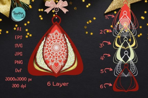 3D SVG Triangle Christmas Ornament: A Versatile Design for Creative and Commercial Use