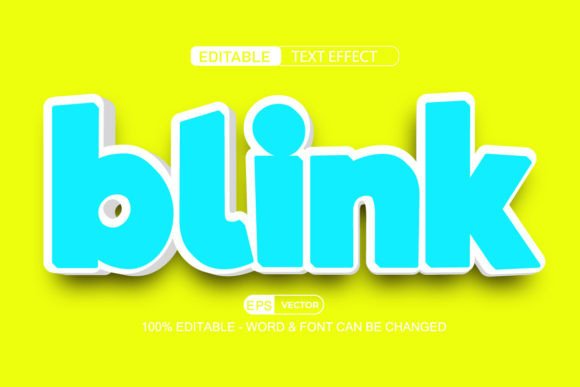 Blink 3D Editable Text Effect Vector: A Versatile Tool for Creative Designers