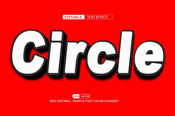 Circle 3D Editable Text Effect Vector: A Creative Design Tool