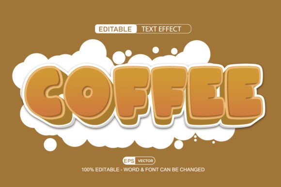 Coffee 3D Editable Text Effect Vector: A Creative Tool for Modern Designers