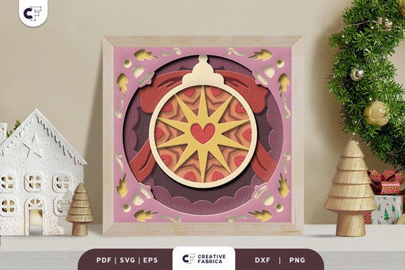 Decorative Christmas Bauble 3D SVG: A Versatile and Elegant Craft Template