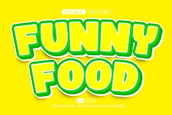 Funny Foods 3D Editable Text Effect Vector: A Creative Tool for Designers