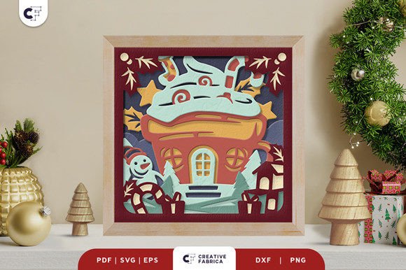 Hot Chocolate Fairy House 3D Shadow Box