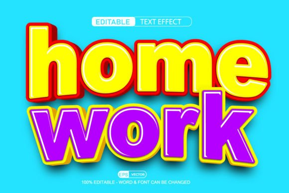 How to Maximize the Use of Home Work 3D Editable Text Effect Vector in Your Designs