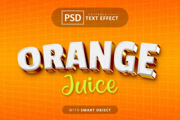 Orange Text - Editable 3d Font Effects