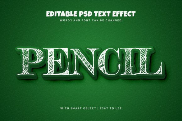 Pencil 3d Text Effect Editable