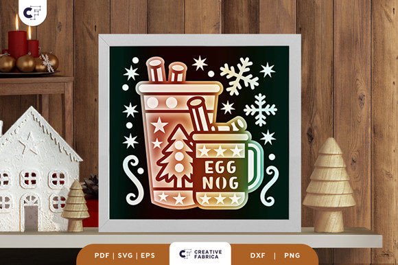 Retro Christmas Eggnog 3D Shadow Box: A Festive Crafting Project for All
