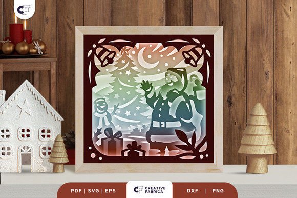 Retro Santa Claus 3D Shadow Box: A Creative Christmas Craft for All Skill Levels