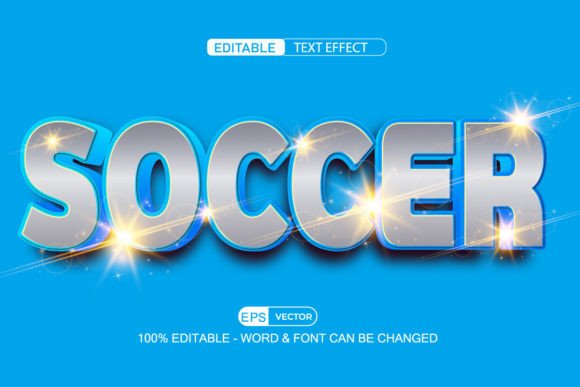 Soccer Editable Text Effect Vector 3d St: A Versatile Tool for Creative Expression