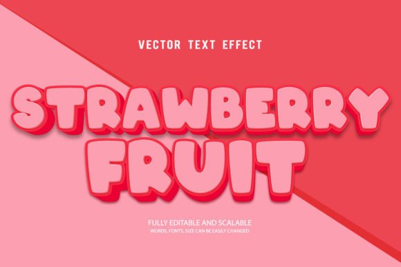 Strawberry Fruit 3D Editable Text Effect: A Creative Tool for Designers