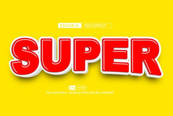 Super 3D Editable Text Effect Vector: A Powerful Tool for Creative Professionals