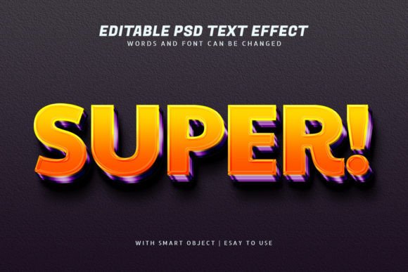 Super 3D Orange Text Effect Editable: A Customizable Design Template for Creative Projects