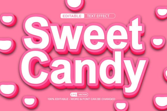 Sweet Candy 3D Editable Text Effect Vect: A Versatile Tool for Creative Designers