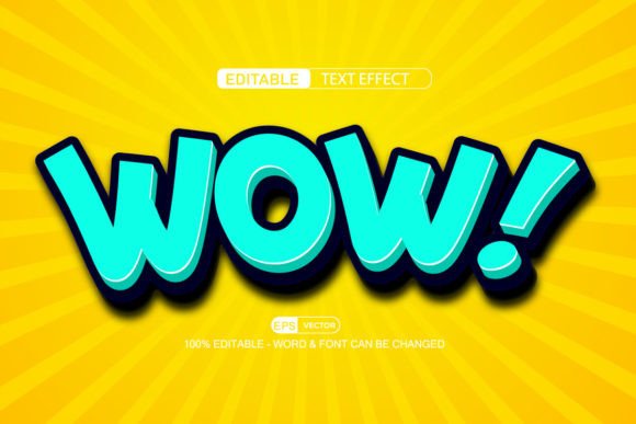 Wow 3D Editable Text Effect Vector: A Powerful Tool for Creative Designers